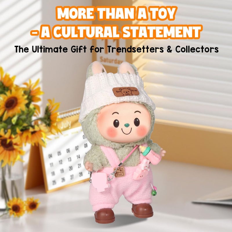 AICase for 17cm Doll Clothes/Outfit,Clothing Set for 17cm Doll,3 Piece Set Hat Clothing,Boys and Girls Stylish Adorable Clothes Accessories _Pink-16 - Image 5